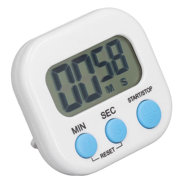 Digital Timer med Stor LCD-skærm, Nedtælling og Stopur, til Køkken og Studie