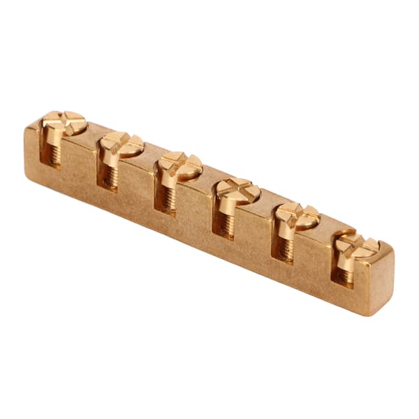 1-pack justerbar gitarrsadel i mässing med 6 strängar, reservdel för basgitarr
