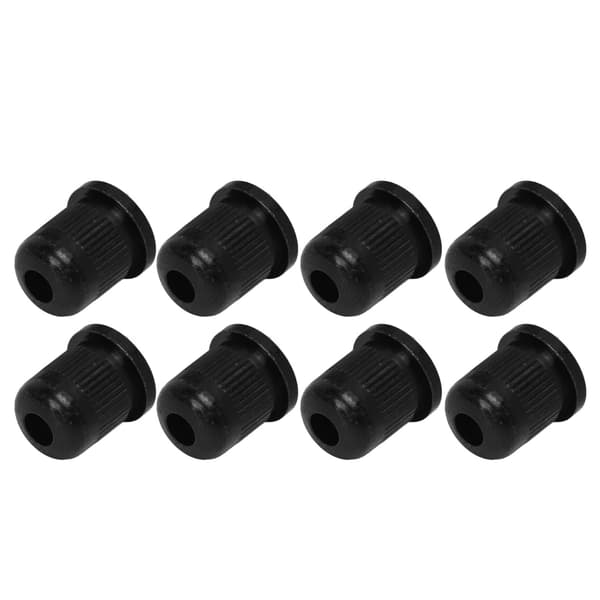 8PCS Gitarrsträngshylsa Legering Mini Bas Genom Kroppsspänne Svart Reservdel