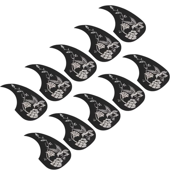 10 st gitarrskyddsplattor PVC Akustisk gitarr Scratch Pickguard Stränginstrumenttillbehör Silver