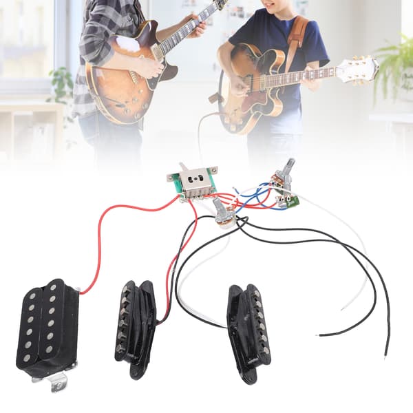 Elgitarr Pickup Set Dubbelspole Öppen Ram Humbucker med Ton- & Volymkablage