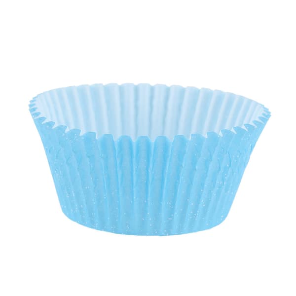 100 STK Mini Cupcakeforme Runde Kagebageforme Muffinsforme Hjemmefest Blå