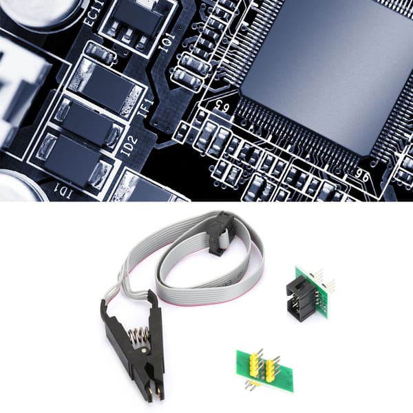 SOIC8 SOP8 Flash Chip IC Testklämma Programmeringssockel Adapterkort Kabel