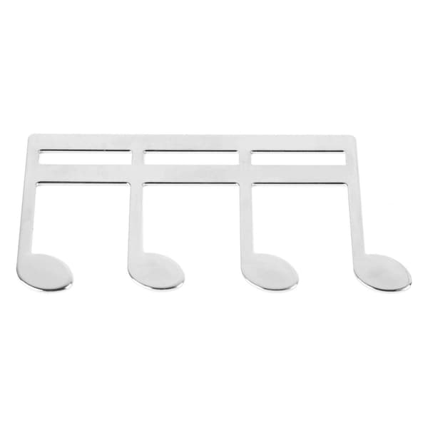 Notklämma i silvermetall | Kompakt nothållare för piano, gitarr, stativ 1-pack