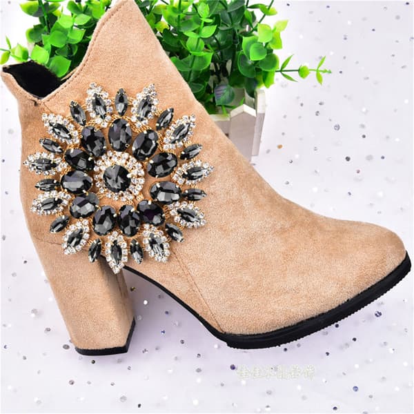 Krystal Rhinestone DIY Håndværkspynt til Tøjtilbehør (Klar Grå Sølvbase)