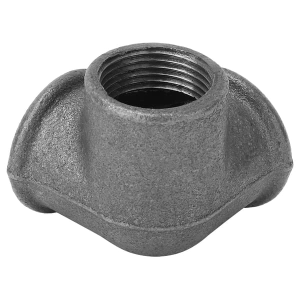 5 st 3/4\" Sidoutloppsböj DEG 90° Svart Smidbart Järnrörskoppling