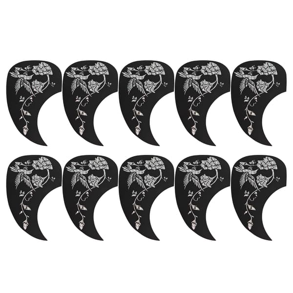 10 st gitarrskyddsplattor PVC Akustisk gitarr Scratch Pickguard Stränginstrumenttillbehör Silver