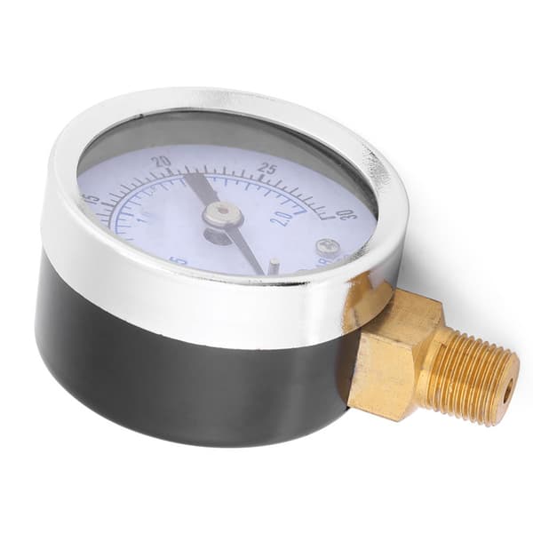 0-30psi 0-2bar Miniklocka Vatten Olja Kompressor Mätare Hydraulisk Tryckmätare