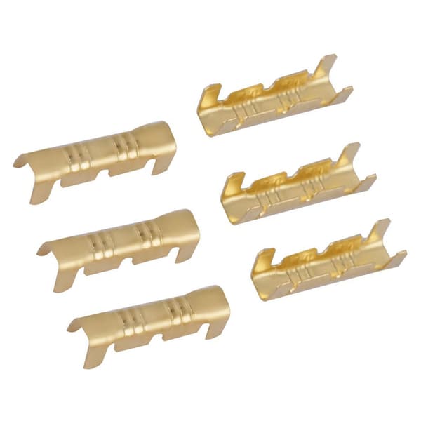 100 stk. hurtigforbindelsesterminaler i messing, crimpterminaler 0,5-1,5 mm²