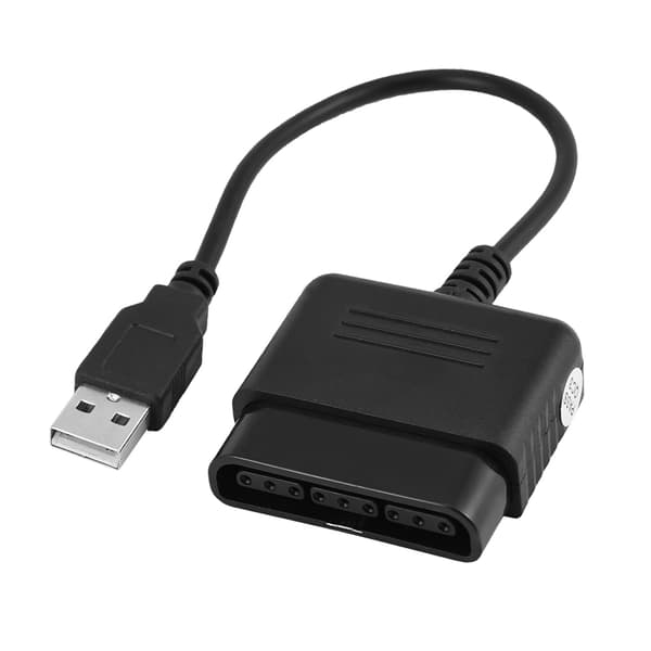 PS2 Controller til USB-adapterkonverter til Sony PlayStation 2, PS3 & Windows PC Gamepad-stik