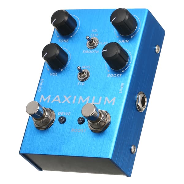 IRIN Elgitarr Overdrive Pedal, 2-vägs växlingsläge, Tone/Gain/Vol/Boost-rattar, Mini Stompbox