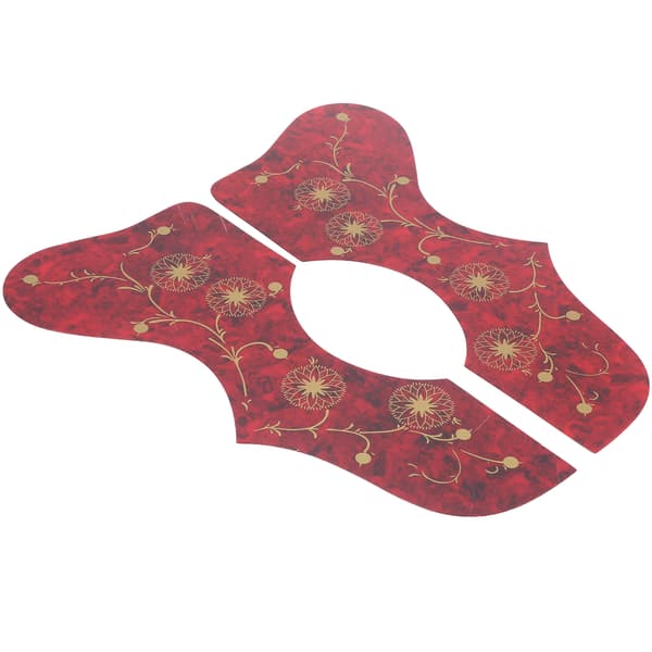 2 st gitarrskydd, plektrumskydd, repskydd, stränginstrument, plastskyddsplatta (röd)