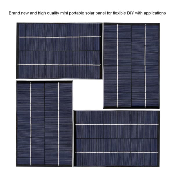 4.2W 12V Mini Bärbar Polysilikon Solpanel DIY Strömmodul Batteriladdare