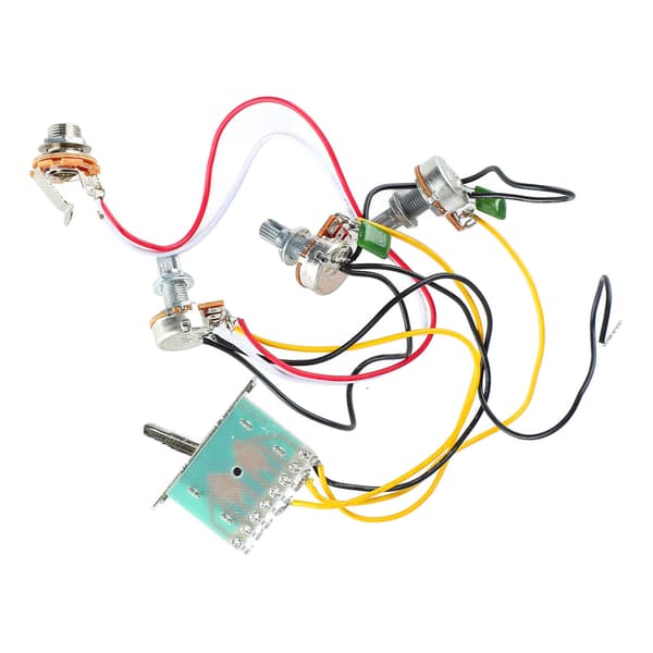Gitarrkretskablar Tillbehör 5-vägs Jack Switch Gitarr Volym Tonkontroll Kabelhärva