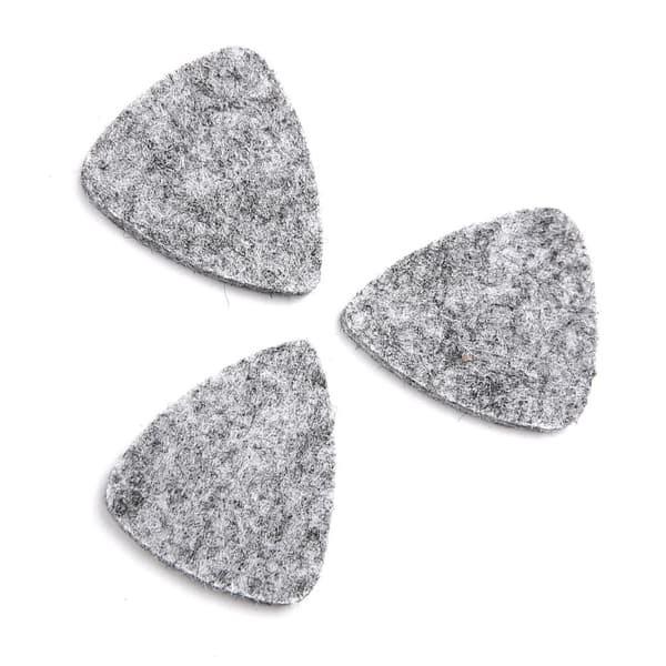 10 st Premium Ullfilt Plektrum 3 mm för Gitarr, Ukulele och Stränginstrument (Grå)
