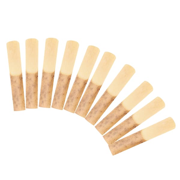 10 st bambu Bb 2.5 klarinettrör träfärg med plaströrskydd saxofondelar