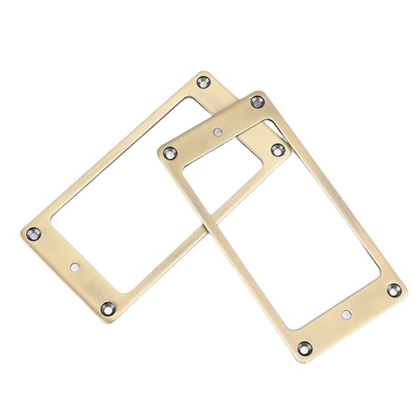 2-pack Humbucker Pickup Ram & Monteringsringar Set Zinklegering Elgitarr 2x2mm Brons Trim Gitarrtillbehör