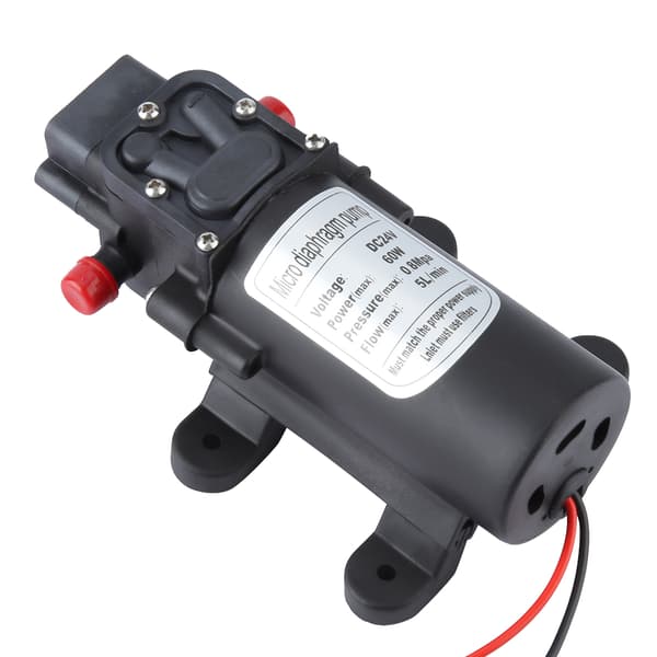 24V 60W Mini elektrisk vattenpump 5L/m flöde mikromembranpump 1,5m sug