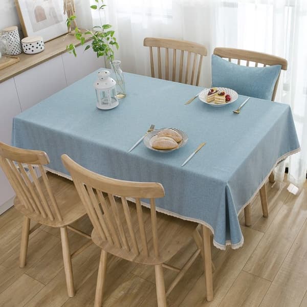 Enfärgad minimalistisk rektangulär duk Spillfri Fläcksäker för Hem och Utomhuscamping