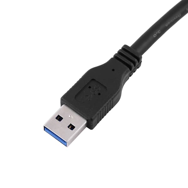 Dubbel USB 3.0 förlängningskabel Combo, hane till hona med skruvpanelmontering, 2-pack