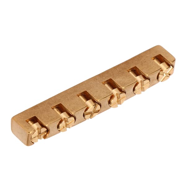 1-pack justerbar gitarrsadel i mässing med 6 strängar, reservdel för basgitarr