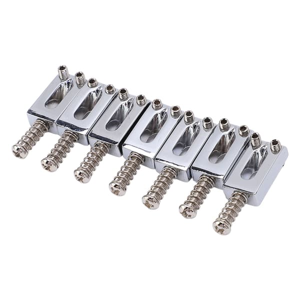 7-pack silvermetall elektrisk gitarr rullsträngsbro sadlar standardstorlek kompakt reservdel för gitarr