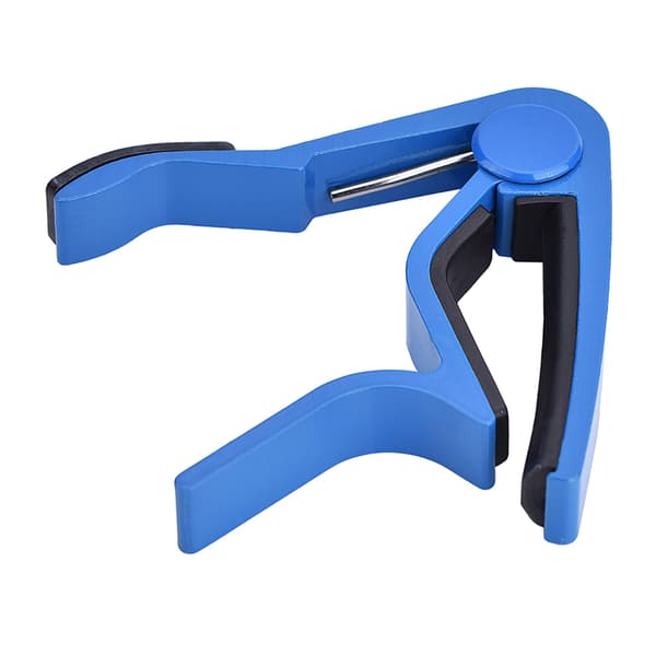 Quick-Release Tuning Capo & Clip Tuner til Akustisk Guitar, Blå, Bærbart Håndsæt