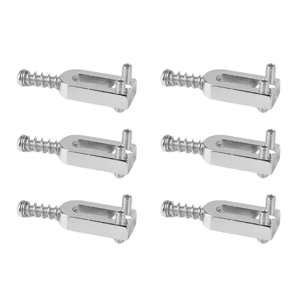 6-pack silver U-formade elgitarr tremolostall sadlar med stämskruvar, hårdvara reservdelar
