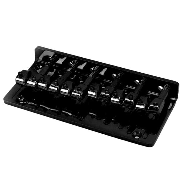 Sort zinklegering fast basguitarbro til 6-strenget elbas, reservedel til guitarøvelse, sort hardware