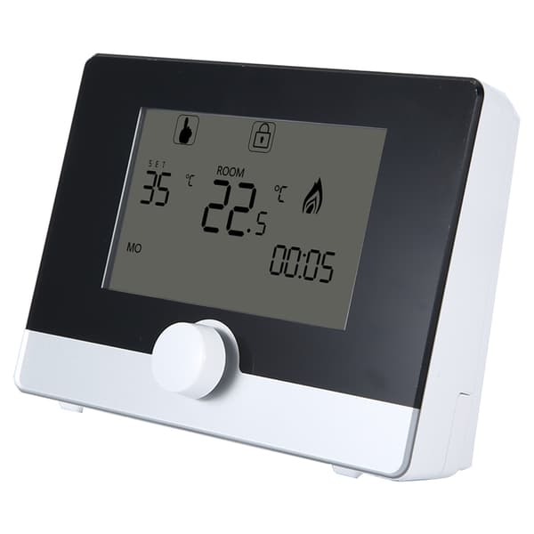 Programmerbar termostat temperaturregulator för vägghängd pannvärmesystem Vit