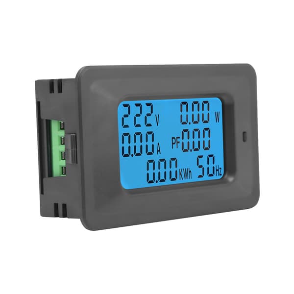 6 i 1 Digital LCD-mätare Spänning 110-250V Ström 100A Effektövervakningspanel med strömtransformator