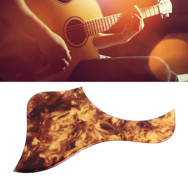PVC Gitarr Scratchplate Protector, Tjock Repsäker Självhäftande Prydnadsplatta för Akustisk Gitarr, Modernt Tillbehör