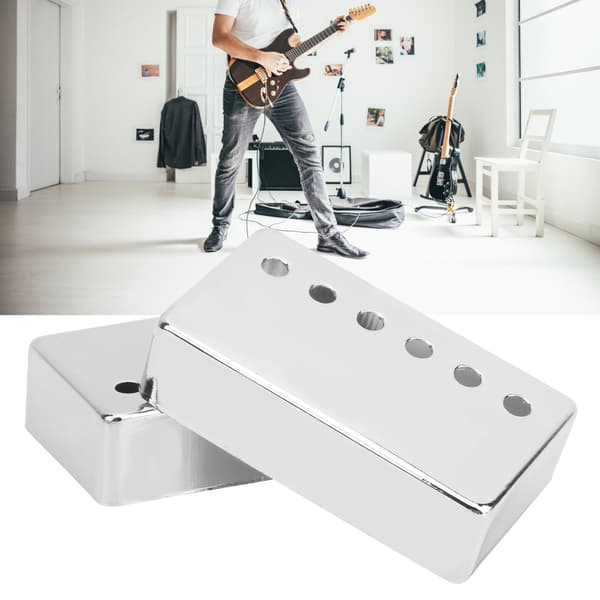 2x Elgitarr Pickup Skalöverdrag Nickelsilver 50/52mm Gitarrdelar