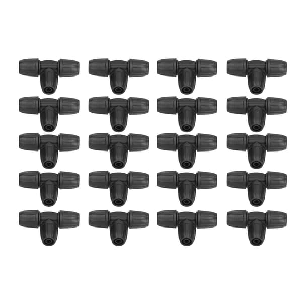 20-pack rak T-koppling utomhusbevattning justerbart dimmunstycke för 811 rör
