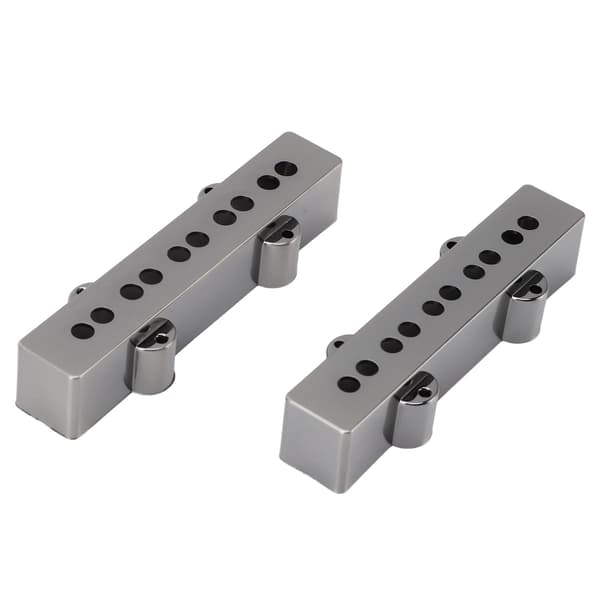 Basgitarr Pickup-skydd 5-strängad Elbas Reservdel Kromad ABS-plast 1 Par Hårdvarutillbehör