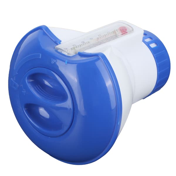 5 tommer flydende kemikaliedispenser til pool med termometer flydende klordispenser