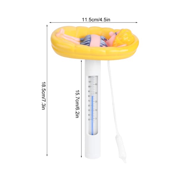 Härlig tecknad form flytande pooltermometer temperaturmätare med ℉/℃ display