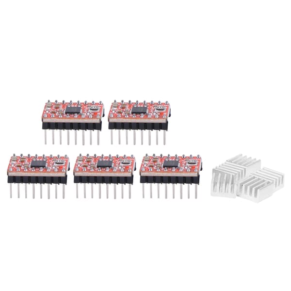 5 stk. stepper motordrivermodul til Ramps 1.4 A4988 3D-printertilbehør