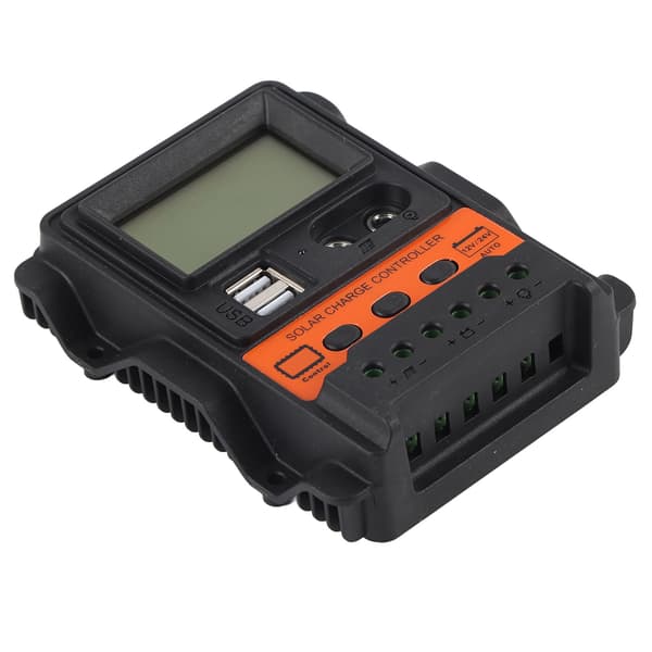 Solar Charge Controller LCD Display 2 USB Output PWM Panel Charging Regulator 12V 24V10A 130W 260W