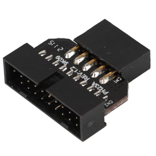 USB 2.0 9-ben til USB 3.0 19-ben bundkort splitter konverter, frontpanel han-adapter til pc-kabinet