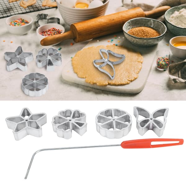 4 stk. kageprint bageform kiks dessertmaskine vaffelmodelsæt bageudstyr
