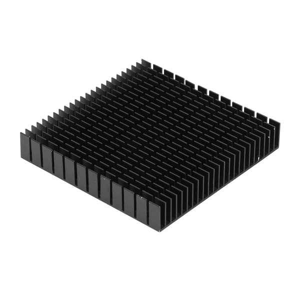 Aluminium køleplade kølermodul varmeradiatorplade CPU PCB højeffektkøling 120mmx120mmx20mm Sort