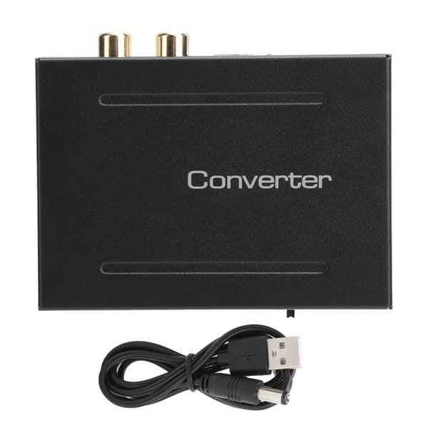 Lydkonverter Splitter HDMI til Digital Optisk SPDIF + RCA L/R Stereo, Sort