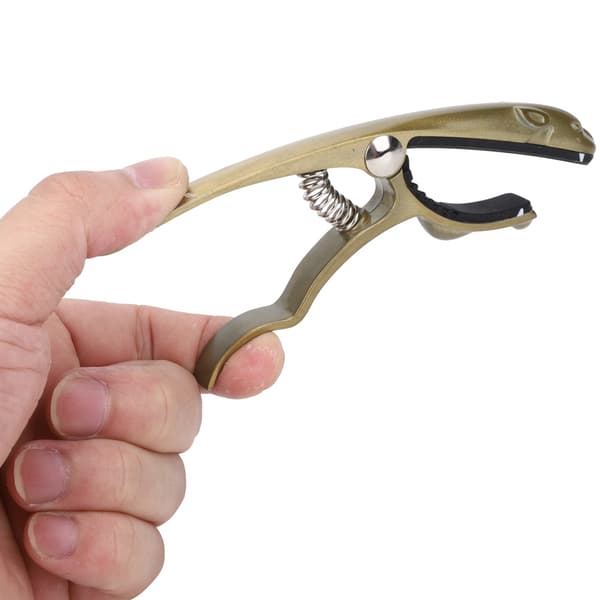 K72 Gitarr Capo Zinklegering Bronsfärgad Grodaformad Capo för Gitarr Ukulele Mandolin