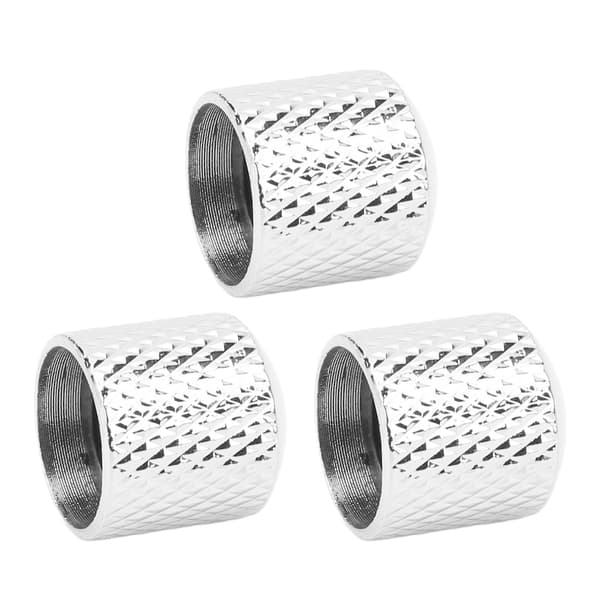 3-pack elgitarrknopp elegant utseende hållbar metall universell gitarrpotentiometer ersättningsknopp silver för bas