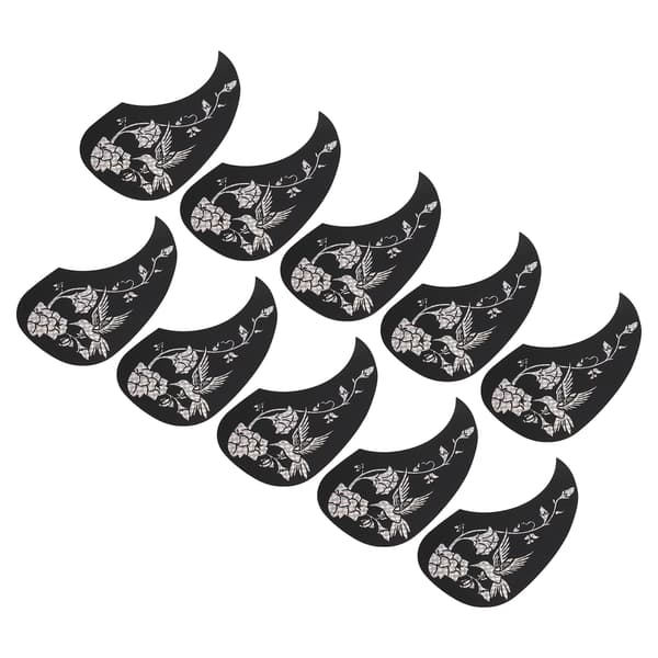 10 st gitarrskyddsplattor PVC Akustisk gitarr Scratch Pickguard Stränginstrumenttillbehör Silver