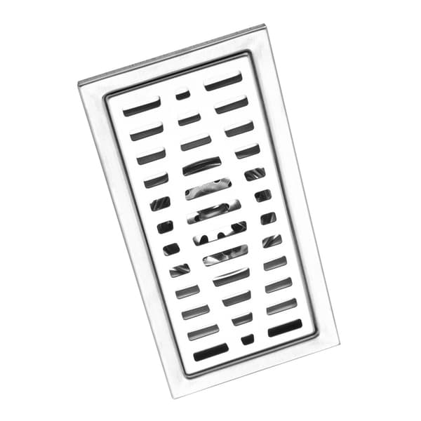 20x10cm Rektangulær Gulvafløb i Rustfrit Stål til Badeværelse Bruser Køkken Affaldsrist