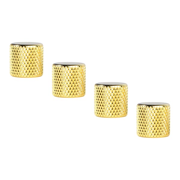 Guldfärgade metallrattar för elgitarr, 4-pack volym- och tonkontroll för bas