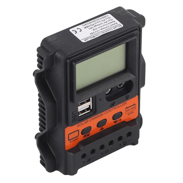 Solar Charge Controller LCD Display 2 USB Output PWM Panel Charging Regulator 12V 24V10A 130W 260W