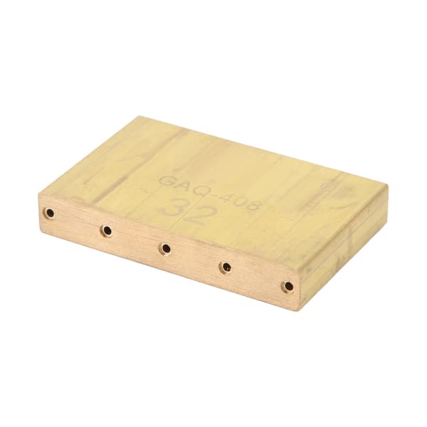 Gyllene mässing Tremolo Block Gitarrstallbas 32 mm Kompakt Rostfri Gitarrhårdvara med 3 skruvar för Elgitarr